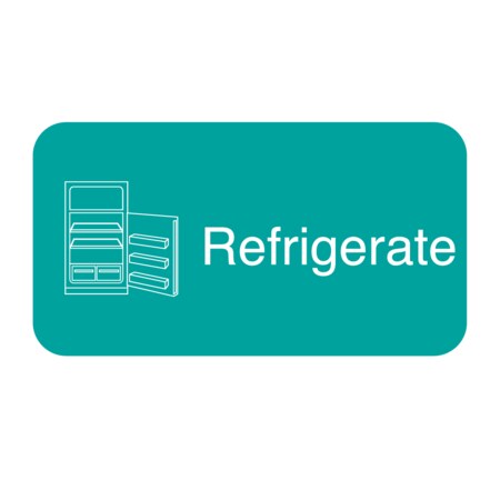 Label, Refrigerate 3/8 X 1-1/2 Flr Green W/Black
